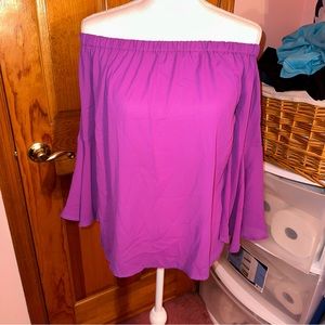 Purple Off the Shoulder Top